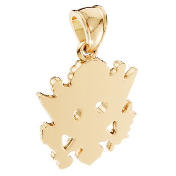 Liberty Shield American Eagle US Insignia Pendant in 14K Gold 3