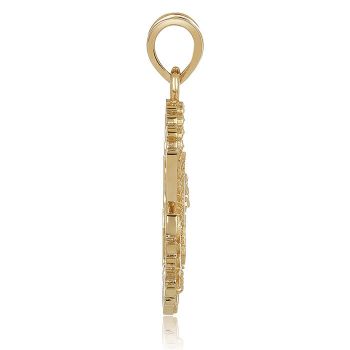 18K Gold US Insignia Eagle and Shield Crest Pendant 2