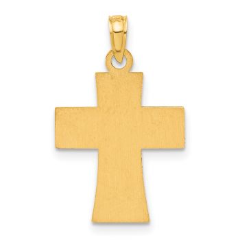 Enameled American Flag Cross Pendant in 14K Gold 3