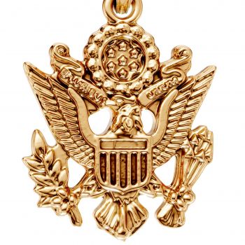 Liberty Shield American Eagle US Insignia Pendant in 14K Gold 4