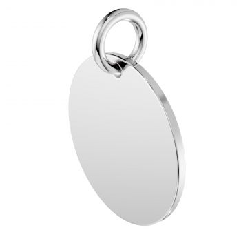 1-Inch 14K White Gold Engravable Disc Necklace Pendant 6