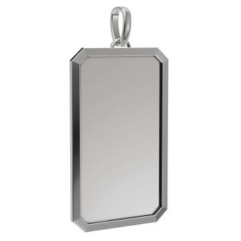 Sterling Silver Engravable Rectangular Pendant 4