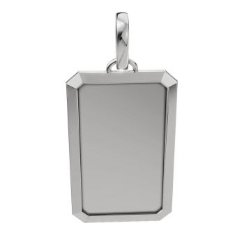 Sterling Silver Engravable Rectangular Pendant 6