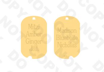 14K Gold Engravable Dog Tag Necklace 2