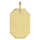Tiny / Small 14K Gold Engravable Octagonal Disc Charm Pendant