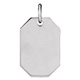 Tiny / Small 14K White Gold Engravable Octagonal Disc Pendant
