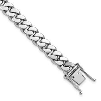 Heavy 7.7mm Platinum Curb Link Bracelet 2