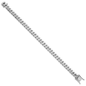 Heavy 7.7mm Platinum Curb Link Bracelet 3