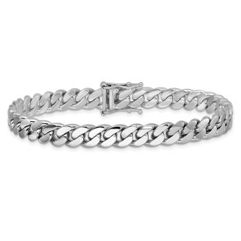 Heavy 7.7mm Platinum Curb Link Bracelet 4