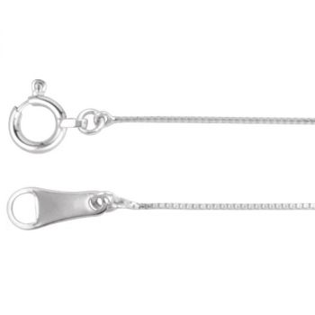 Platinum 0.5mm Box Chain Necklace 2