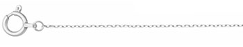 0.7mm Platinum Cable Chain Necklace