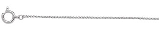 Platinum 0.8mm Wheat Chain Necklace