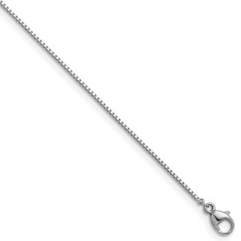 Platinum 0.9mm Box Chain Necklace