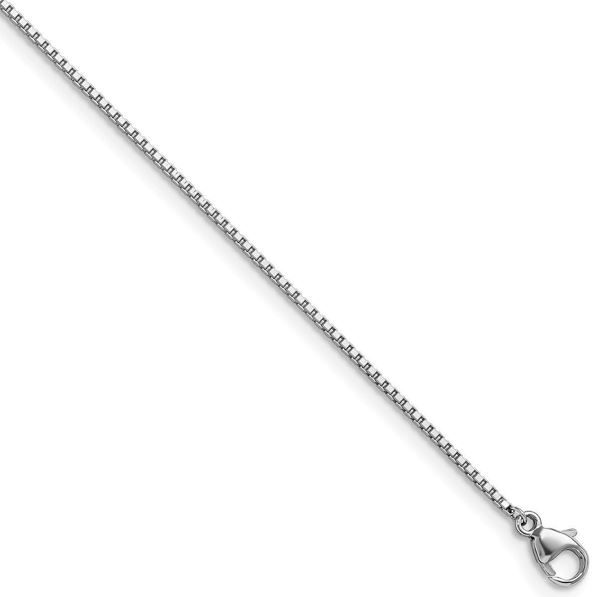 1.2mm Platinum Box Chain Necklace
