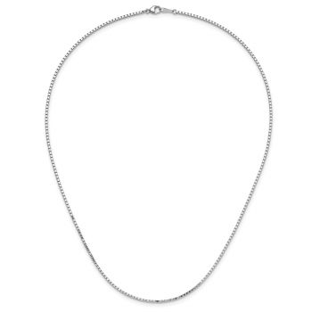 Platinum 1.5mm Box Chain Necklace 2