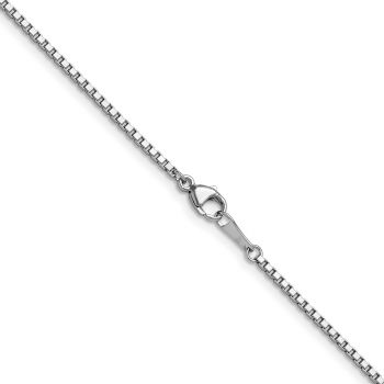 Platinum 1.5mm Box Chain Necklace 3