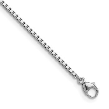 Platinum 1.5mm Box Chain Necklace