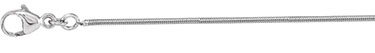 1.6mm Platinum Snake Chain Necklace
