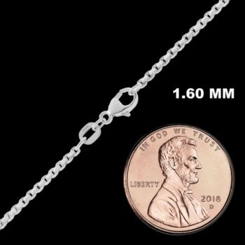 1.6mm Round Platinum Box Chain Necklace 5