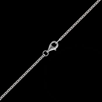 1mm Heavy Platinum Cable Link Chain Necklace 2