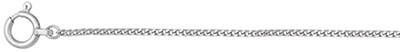 Platinum 1mm Curb Link Chain