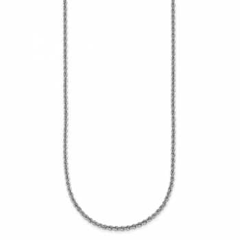 Italian 2.2mm Platinum Rope Chain Necklace 3