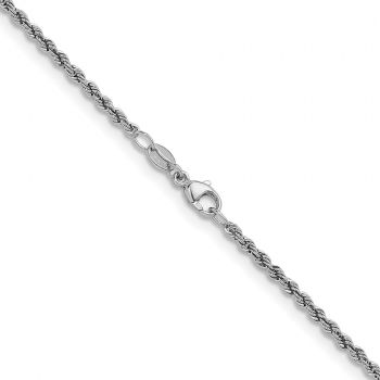 Italian 2.2mm Platinum Rope Chain Necklace 2