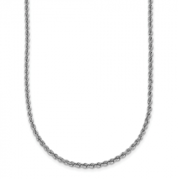 Italian 2.2mm Platinum Rope Chain Necklace