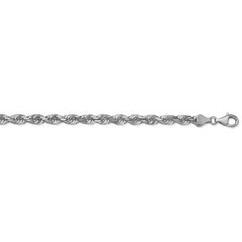 6mm Platinum Diamond-Cut Rope Chain Necklace 3
