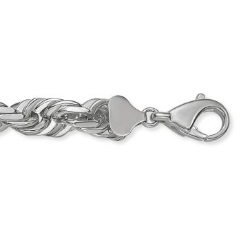 6mm Platinum Diamond-Cut Rope Chain Necklace 5