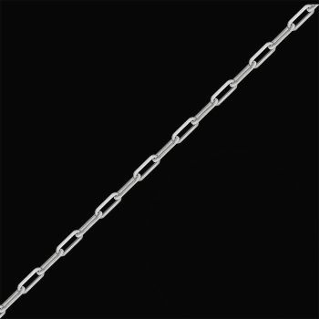 2.7mm Platinum Paper Clip Chain Necklace 2