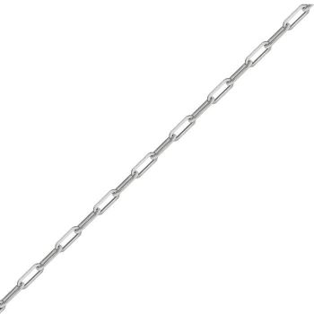Platinum 1.6mm Paper Clip Necklace