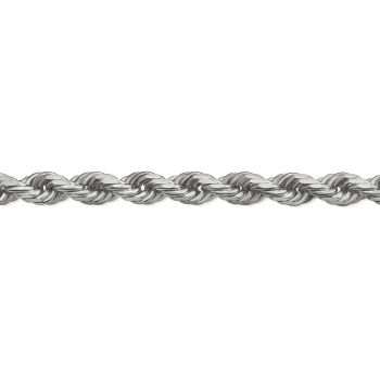 6mm Platinum Diamond-Cut Rope Chain Necklace 4