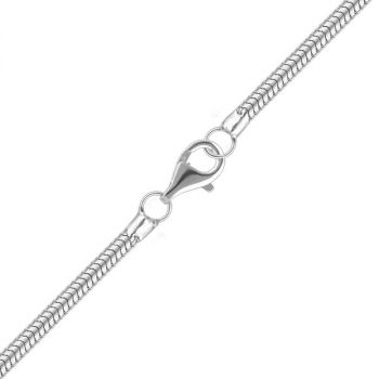 1.6mm Platinum Snake Chain Necklace 2