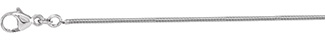 1mm Platinum Snake Chain Necklace