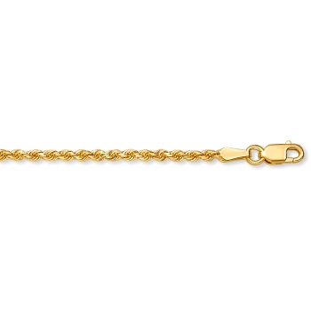 14K Gold 1.5mm Diamond-Cut Rope Chain 5