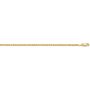 14K Gold 1.5mm Diamond-Cut Rope Chain 2