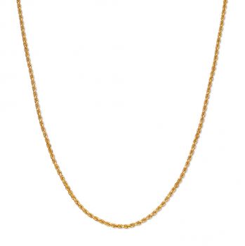 14K Gold 1.5mm Diamond-Cut Rope Chain