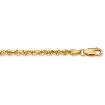 2.75mm 14K Gold Diamond-Cut Rope Chain Necklace 2