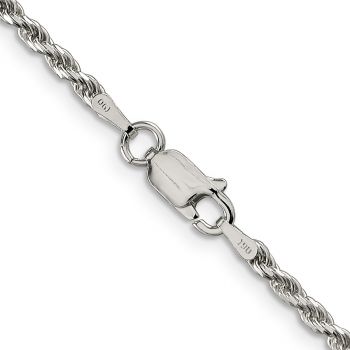 Italian 2.25mm Diamond-Cut Silver Rope Chain 3