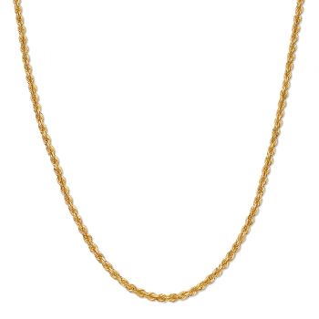 14K Gold 2.5mm Diamond-Cut Rope Chain