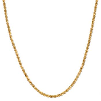 2.75mm 14K Gold Diamond-Cut Rope Chain Necklace