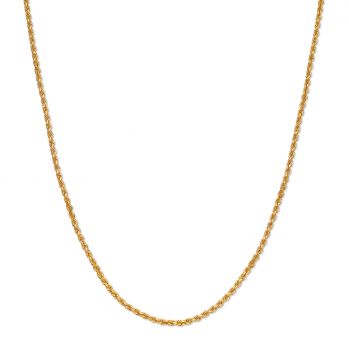 10K Gold 2mm Diamond-Cut Rope Chain Necklace