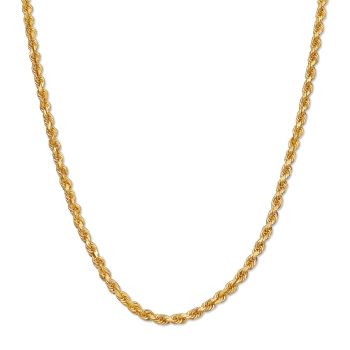 3.25mm Diamond-Cut Rope Chain in 14K Gold