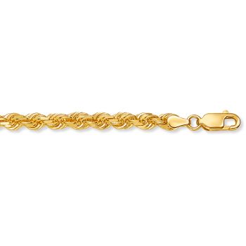 3.75mm Diamond-Cut Rope Chain Necklace in 14K Gold 4