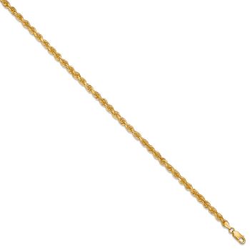 3.75mm Diamond-Cut Rope Chain Necklace in 14K Gold 2