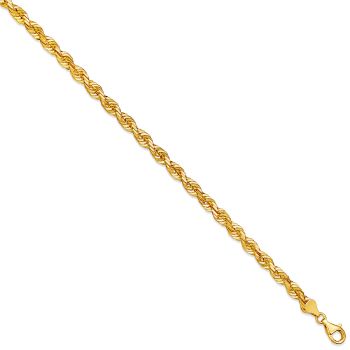 4.5mm 14K Gold Diamond-Cut Rope Chain 3