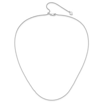 Italian 1.2mm Adjustable Silver Rope Chain Necklace