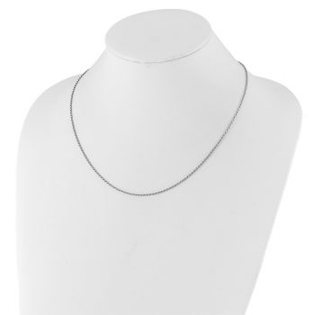 Italian 1.4mm Adjustable Rope Chain Necklace in Sterling Silver 4