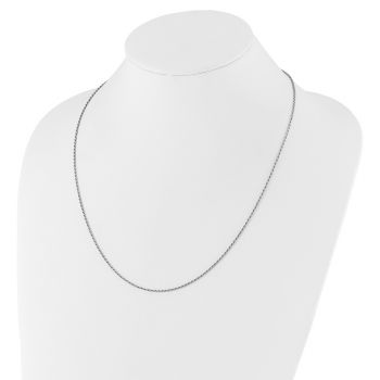Italian 1.4mm Adjustable Rope Chain Necklace in Sterling Silver 5